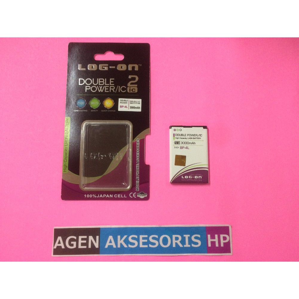 Batre BP-4L NOKIA E90 E52 E71 E72 E63 N810 N97 Baterai LOG-ON Battery