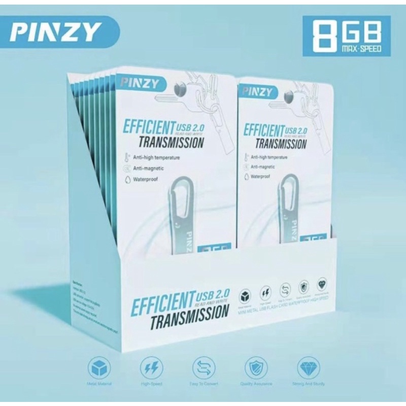 Fashdisk - Flash Disk - Flash Disk Metal PINZY 8GB USB 2.0 transmission waterproof