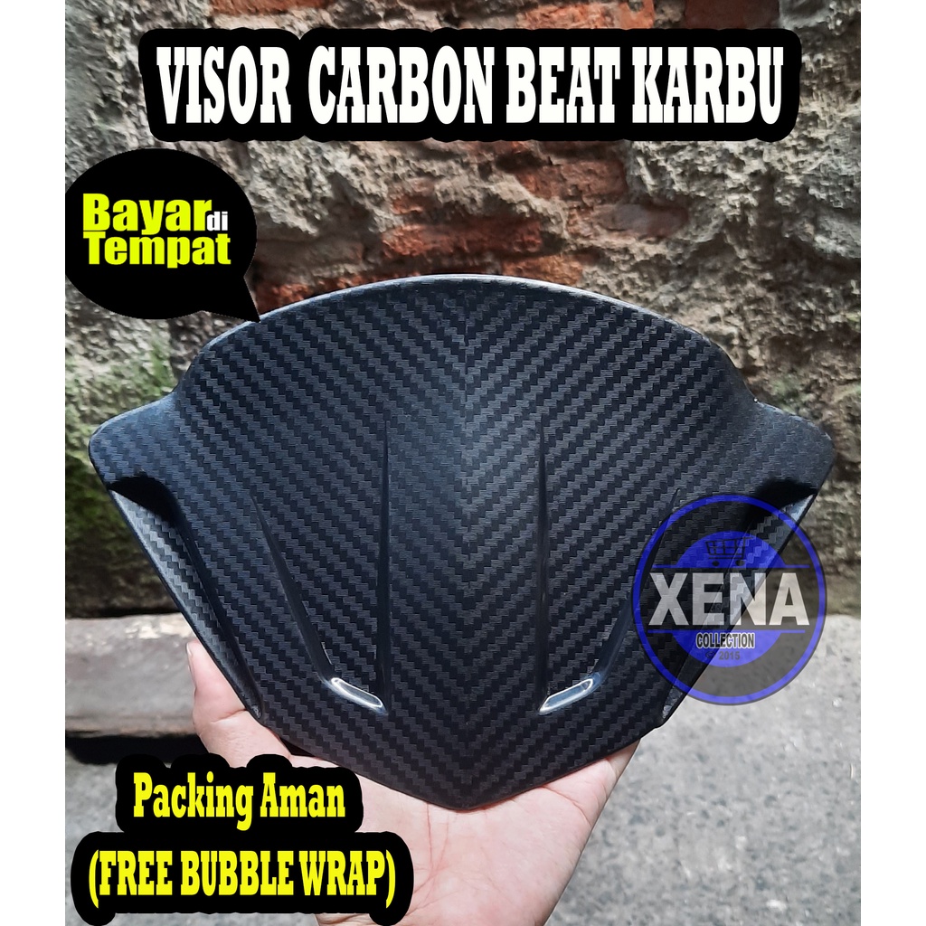 PROMO !! VISOR CARBON Beat carbu Beat fi Aerox Vario 150 Vario 160