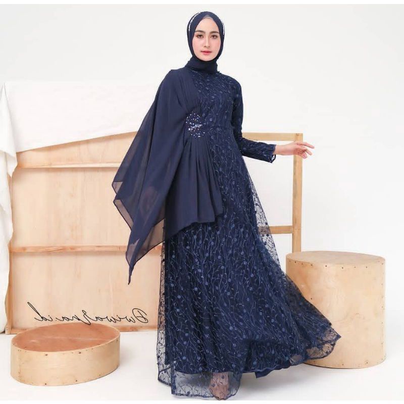 dress Kondangan/dress pengantin/dress muslim/pre wedding/gaun resmi/gaun kondangan/gaun lamaran gaun wisuda