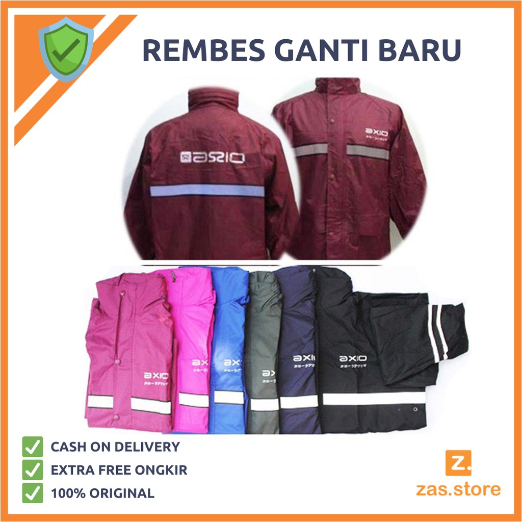Jas Hujan AXIO 882 ORIGINAL 100% Mantel Mantol Jakarta Murah ORI Ukuran S M L XL XXL 3XL BERGARANSI