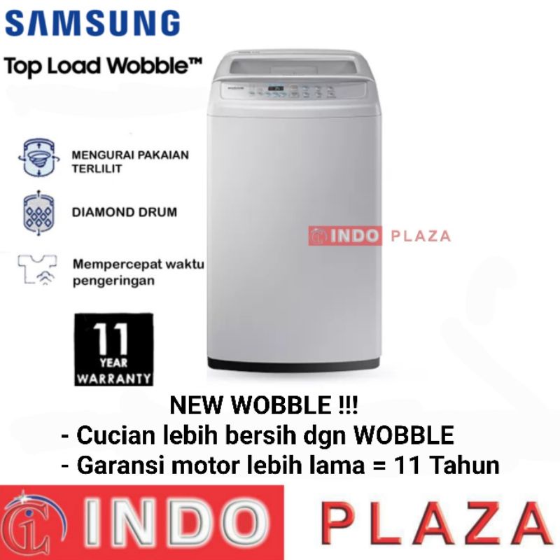 MESIN CUCI SAMSUNG 1 TABUNG 7.5 KG / 7.5 KG WOBBLE WA75H4200SW (ANTI LILIT)