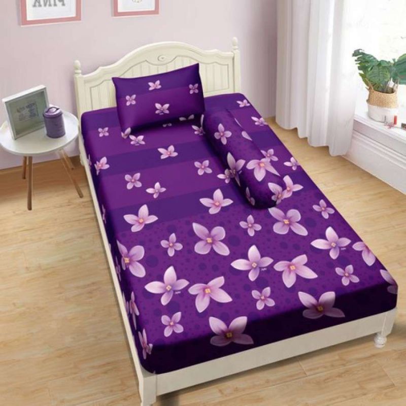 Sprei Aloha Polos Emboss Lady Rose Single ukuran 120x200 Motif Viore