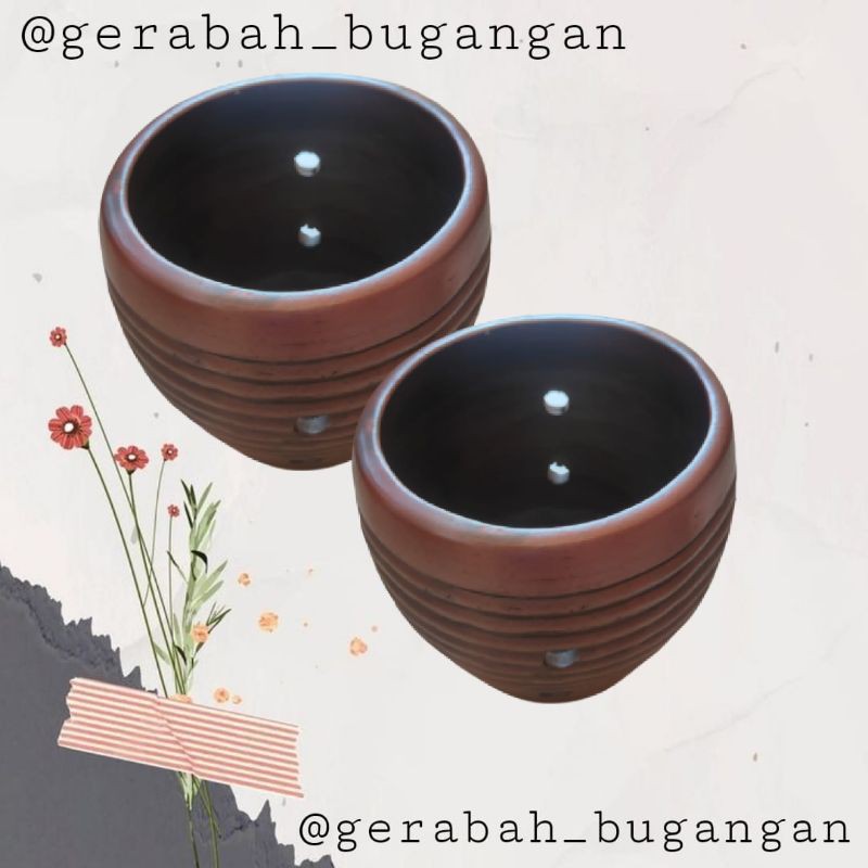 Pot Anggrek Tanah Liat Tebal halus dan murah
