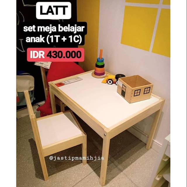 LATT SET MEJA BELAJAR  ANAK  IKEA  MURAH Shopee Indonesia