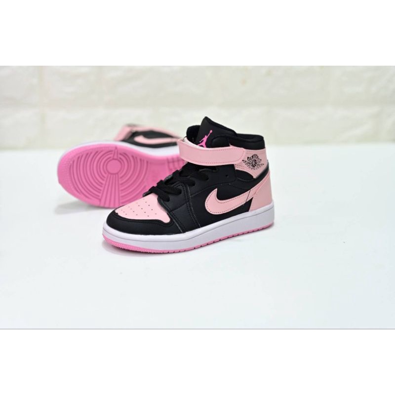 Sepatu anak Nke jordan higth putih pink/hitam pink