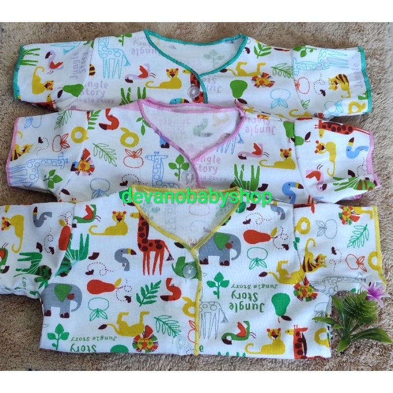 6PCS BAJU BAYI LENGAN PENDEK FULL PRINT JAY JAY-BAJU BAYI LENGAN PENDEK HALUS