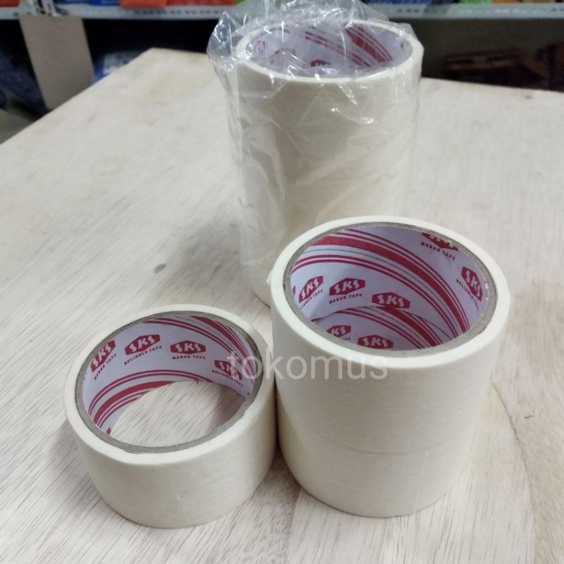 Lakban Kertas SKS 2 Inch/Lem Kertas/Solasi/Solatip/Lakban/Masking Tape/Lem