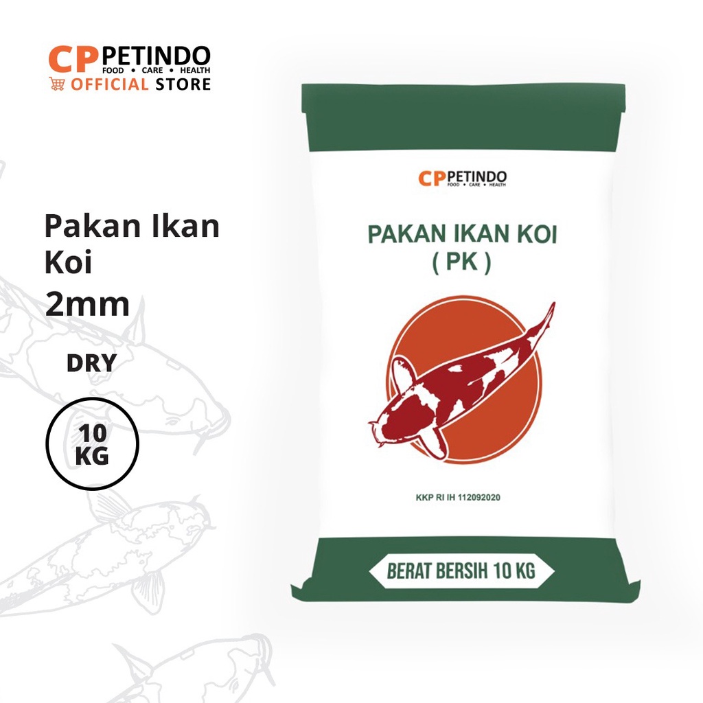 CPPETINDO Pakan Koi (PK) 2mm - Green(Spc) 10kg Fish Food