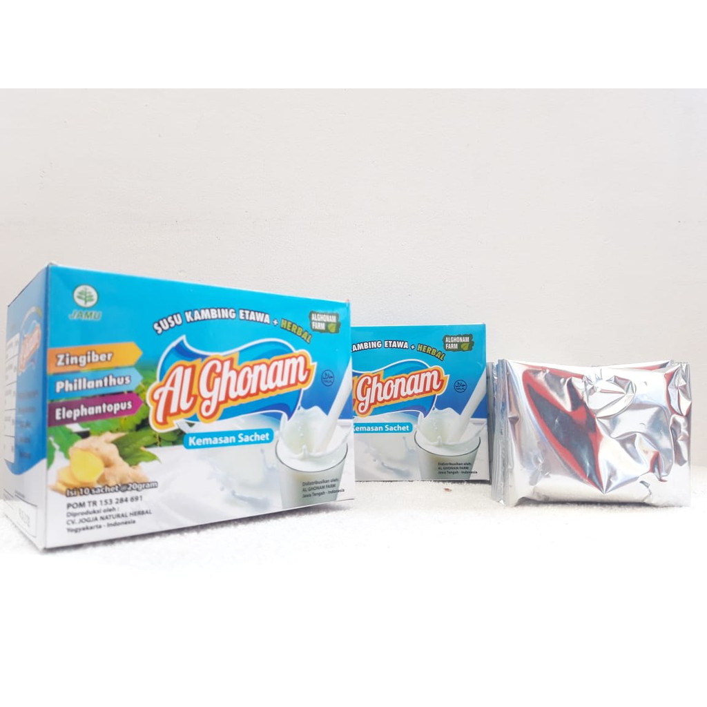 

Susu Al Ghonam SACHET Original - Susu Kambing Etawa Al Ghonam - Susu Bubuk Al Ghonam Rasa Vanilla