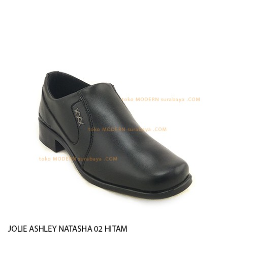 JOLIE ASHLEY NATASHA-02 HITAM sepatu wanita casual slip on