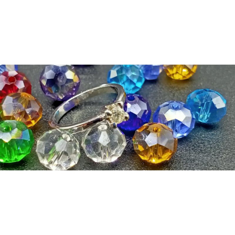 cincin perak/silver Berlian eropa berat estimasi 0,20ct