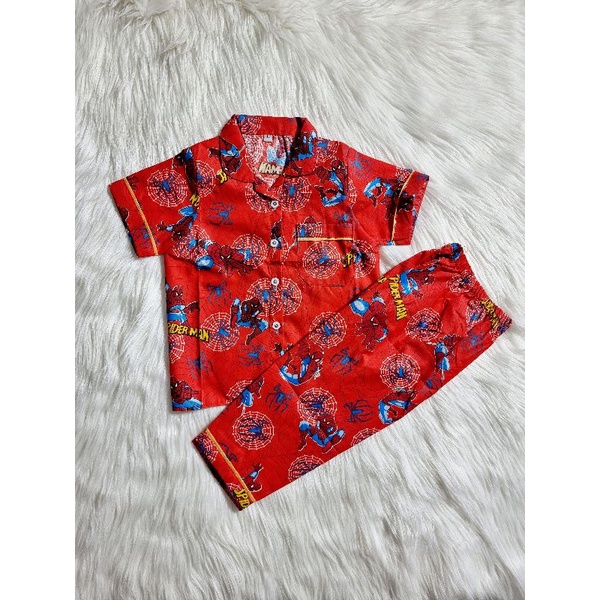 Baju Tidur Piyama Anak 1-5 Tahun Motif Karakter Lucu Kekinian Size M L XL