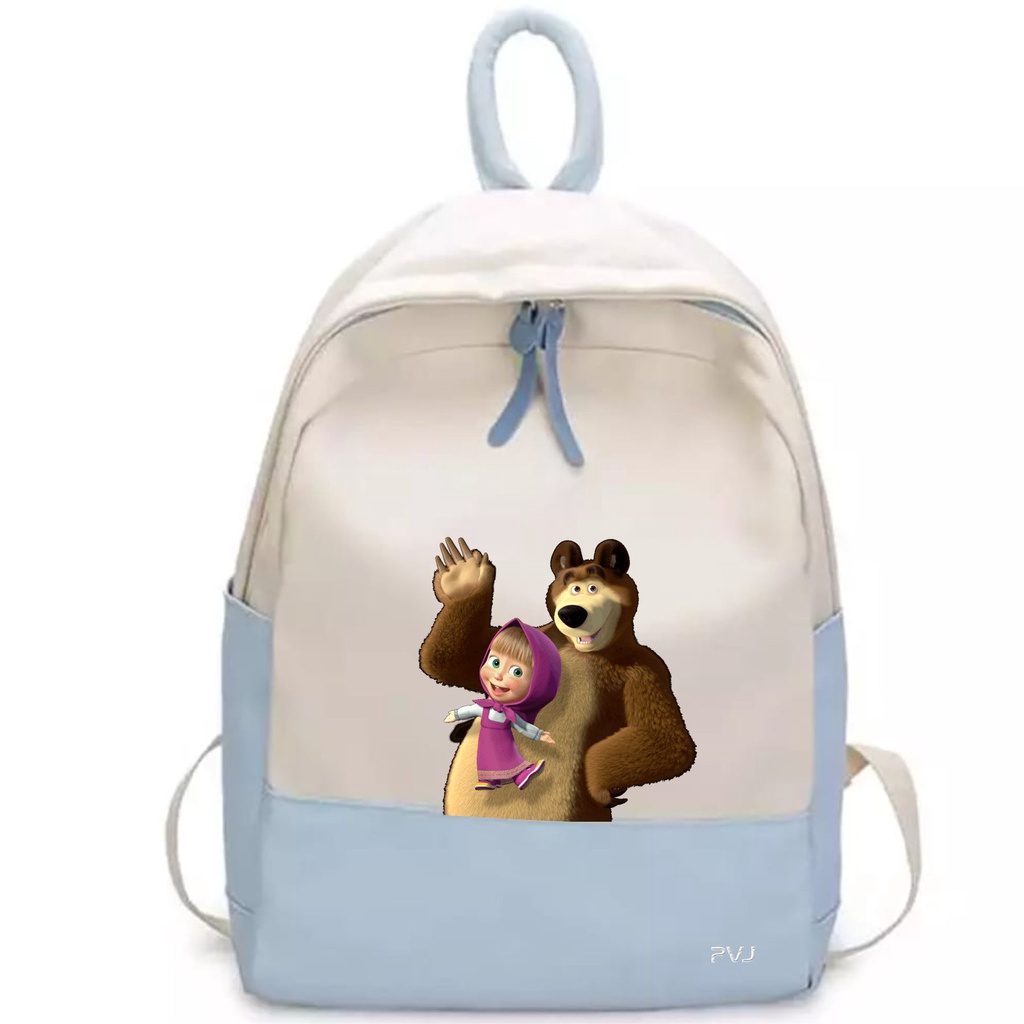 PVJ Tas Ransel Anak Sekolah Kartun Marsha And The Bear