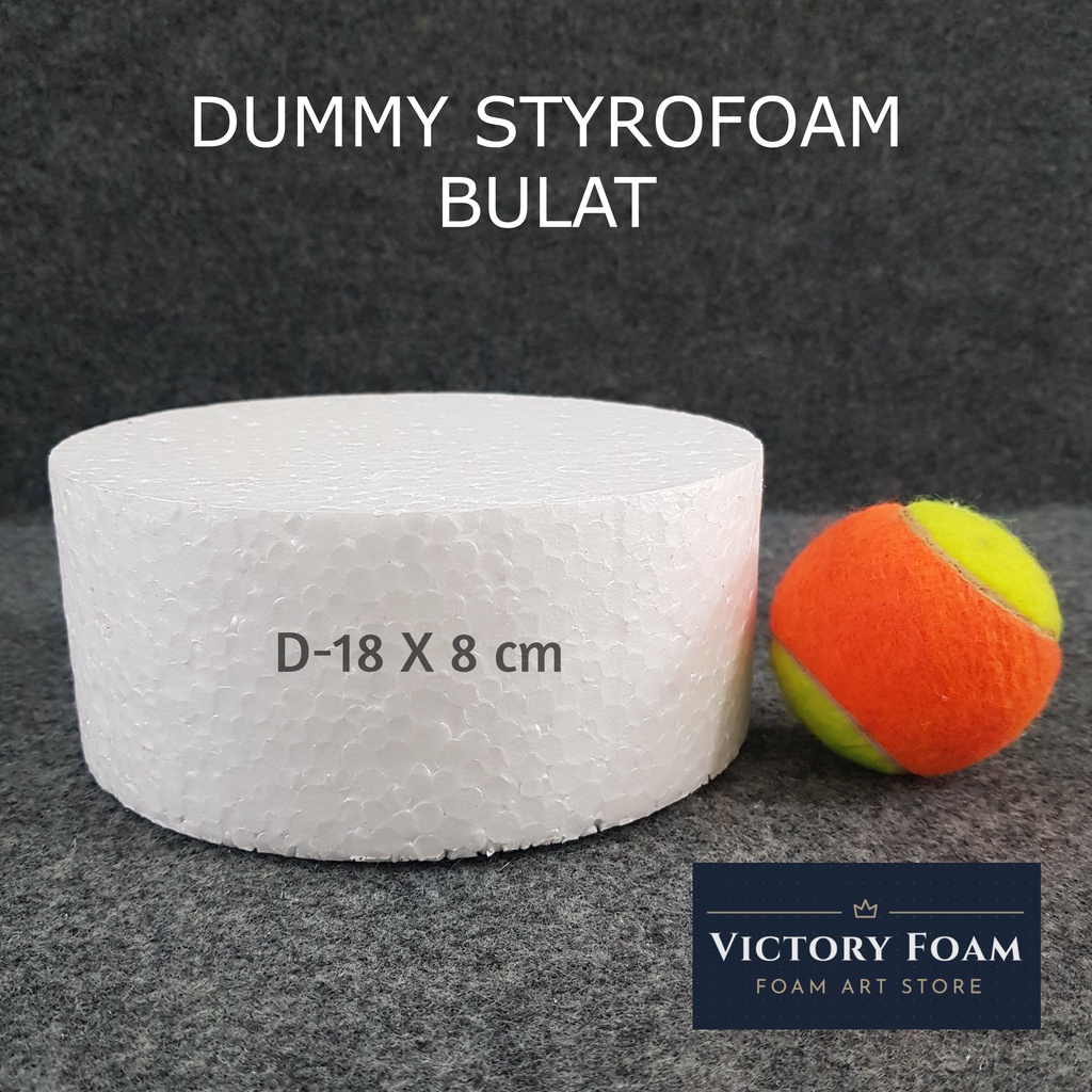 Dummy Styrofoam Bulat Diameter 18cm x 8cm