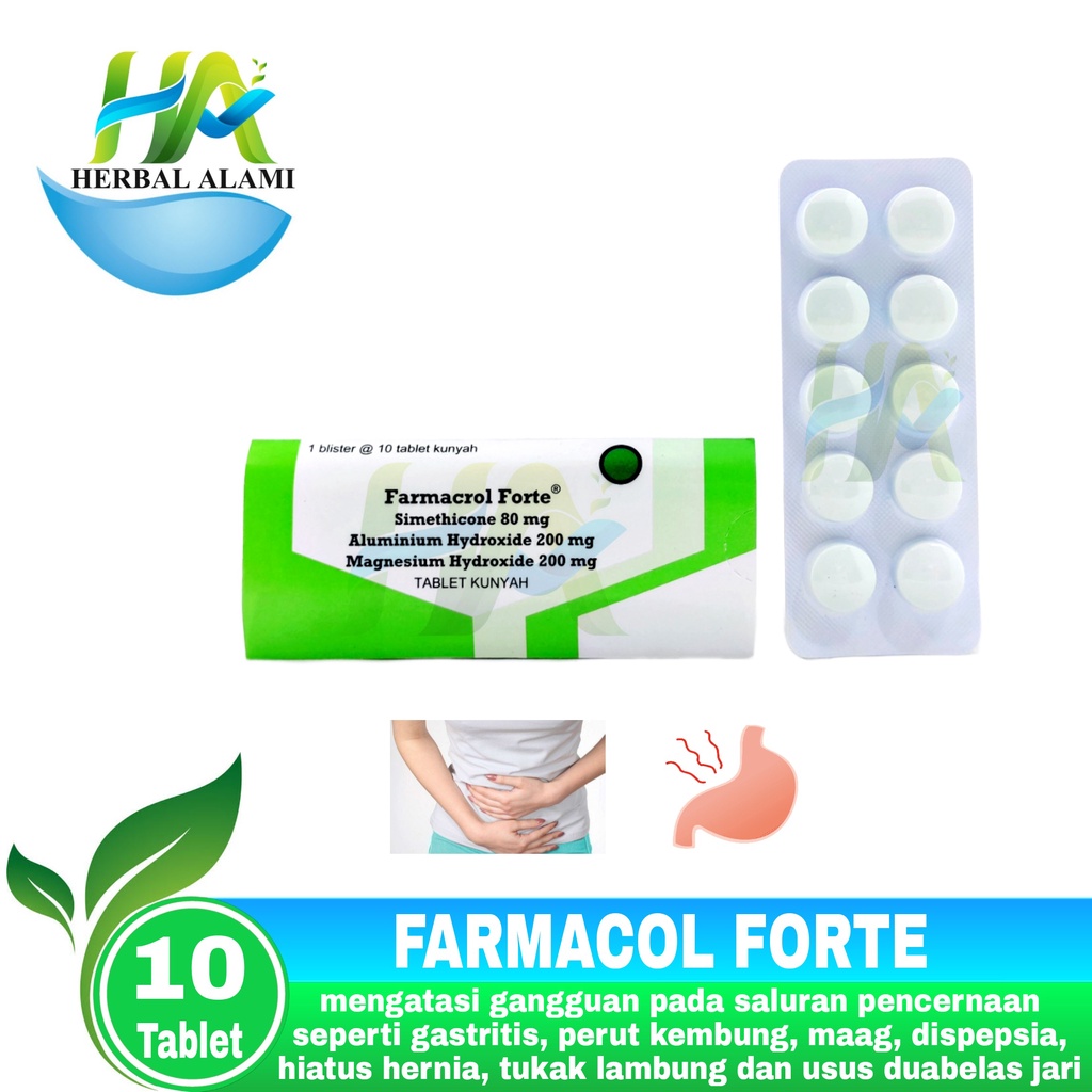 Farmacrol Forte Tablet Kunyah Persetrip - Obat Maag Asam Lambung