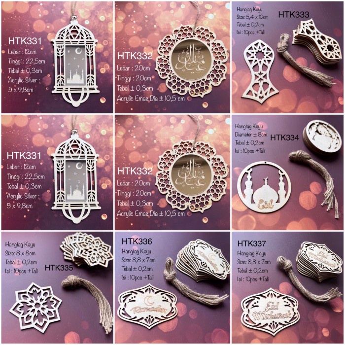 

Hangtag Kayu Gantungan| Ornamen Idul Fitri| Lebaran | Eid Mubarak| Hampers| Adha| HTK