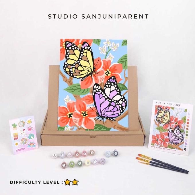 

Sanjuniparents- Paint By Number Kit - Two Magic Butterfly - 30 x 40cm