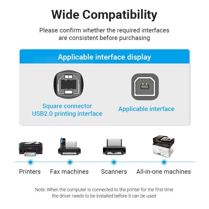 KABEL PRINTER USB 2.0 VENTION COQBH