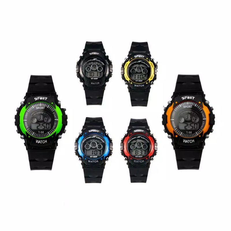 JAM TANGAN RUBBER S-SPORT DIGITAL FASHION LED IMPORT GROSIR MURAH