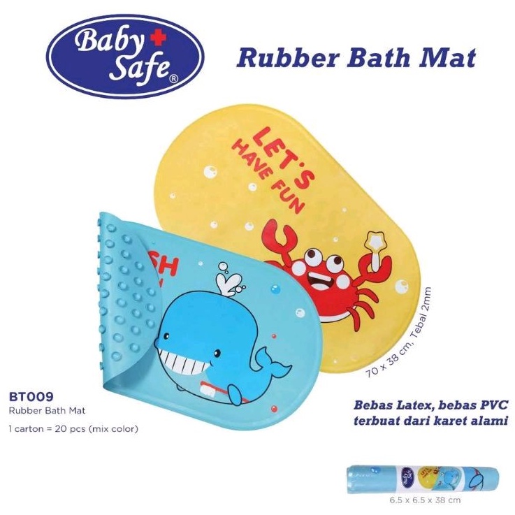 Baby Safe Rubber Bath Mat BT009 BT008 - BabySafe Alas Mandi Bayi Anti Slip - Keset Karet Antislip Anti Kepleset