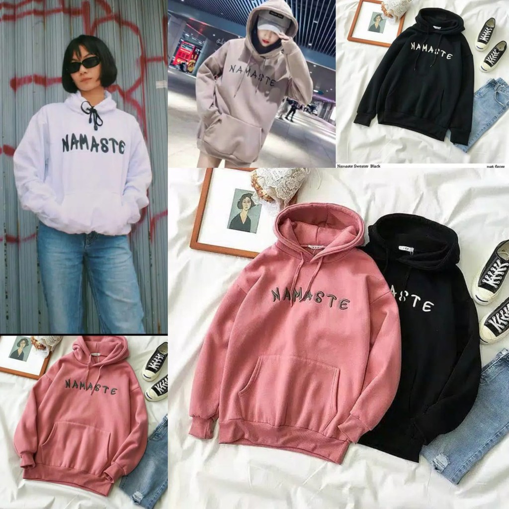 NAMASTE SWEATER Wanita Kekinian (Super Seller)