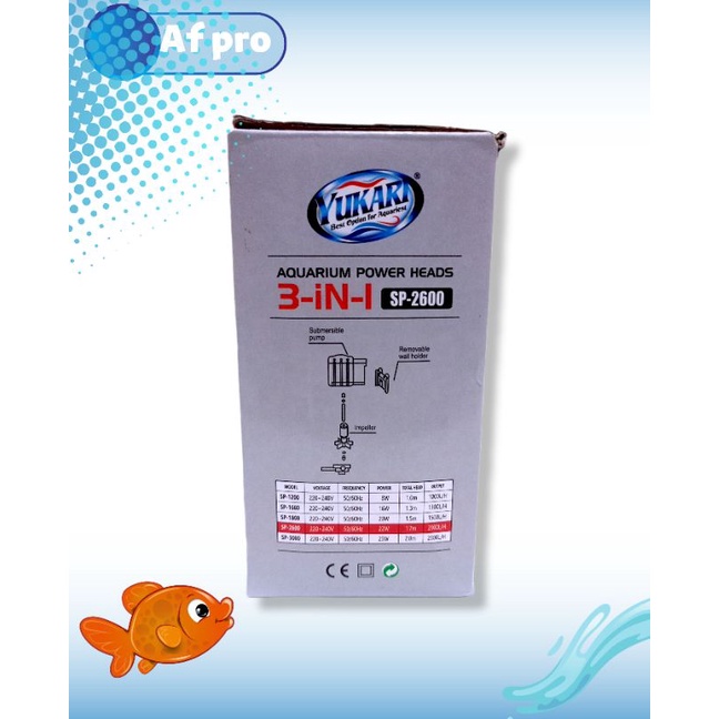 Pompa aquarium kolam kecil YUKARI SP 2600