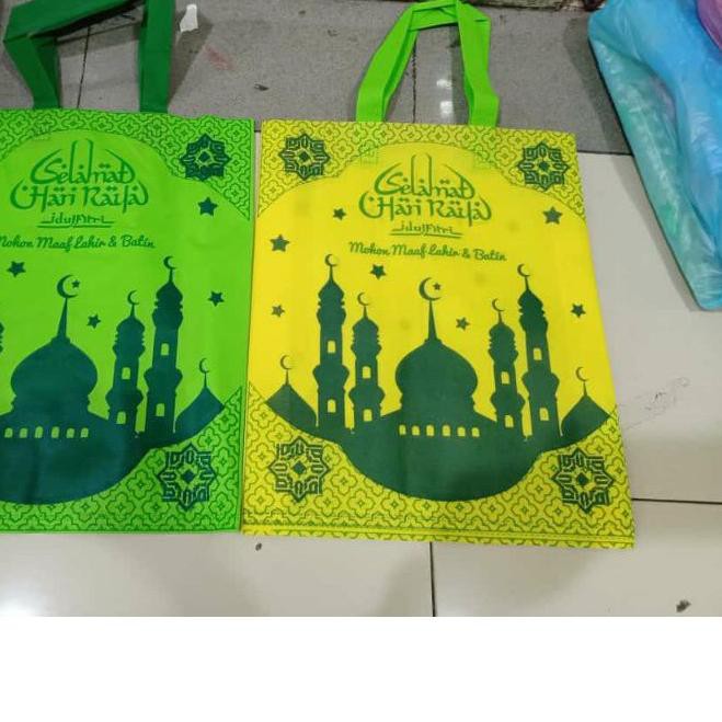 

☝ tas kain spunbond lebaran/goodie bag lebaran isi 12 pcs (38*45)promo tas lebaran&idul Fitri ✈
