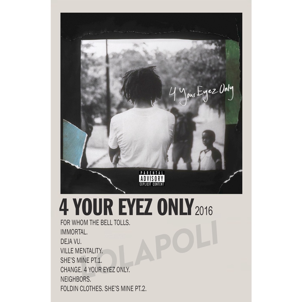 Poster Cover Album 4 Your Eyez Only - J. Cole