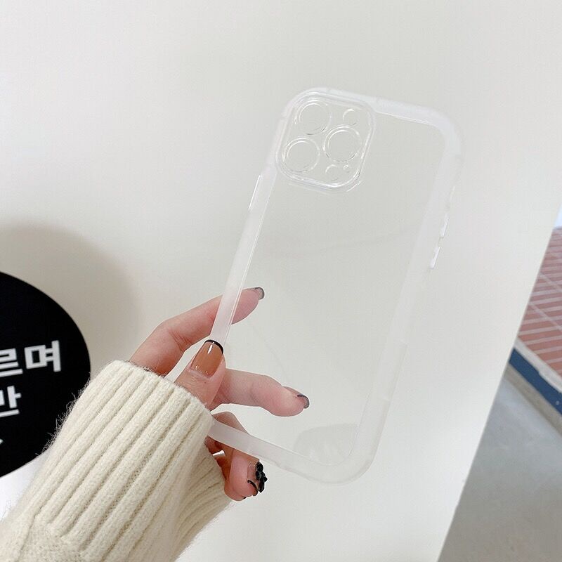 Soft case Silikon Transparan Warna Kontras Cover Iphone 13 pro pax 12 11 Xr Xs Max