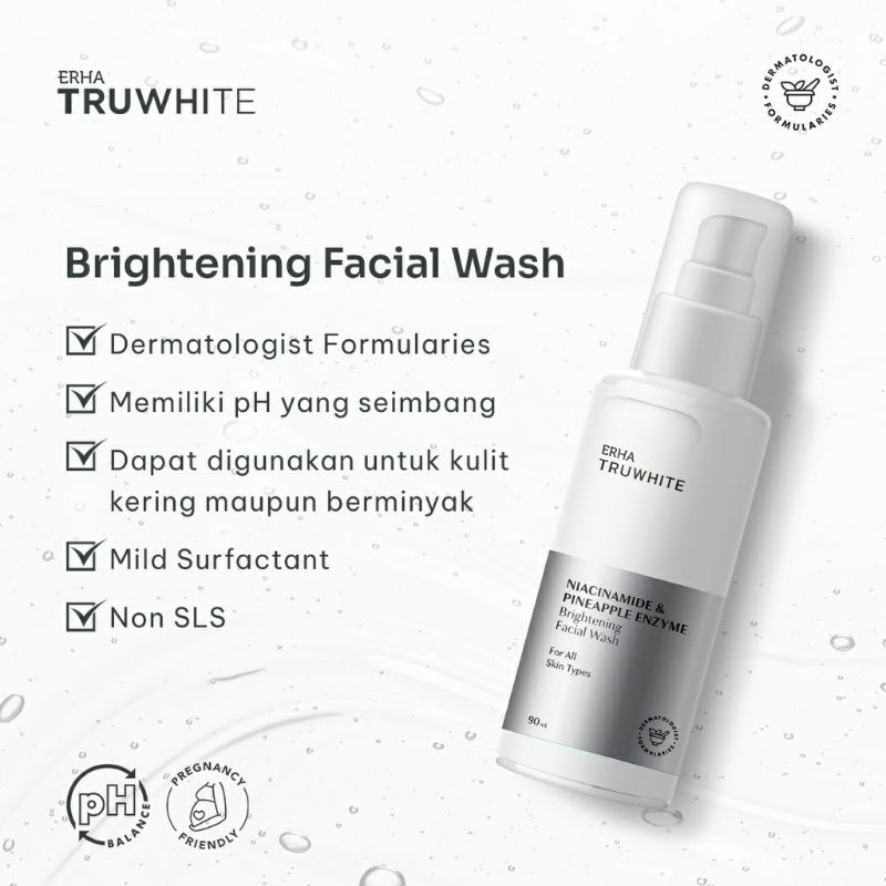 ERHA Truwhite Brightening Facial Wash 90 ml - Sabun Pencerah Wajah ~ ORIGINAL 100%