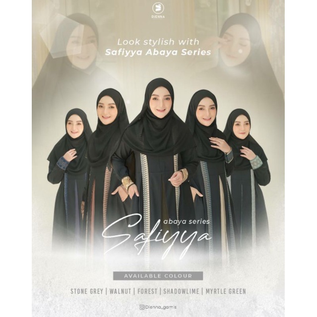 Ready Safiyya abaya ori by dienna gamis printing batik premium