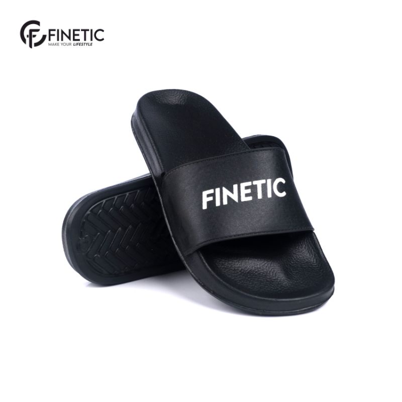 Finetic Sandal slop Finetic Black Style anti air terlaris Ukuran 40 Sampai 44-3