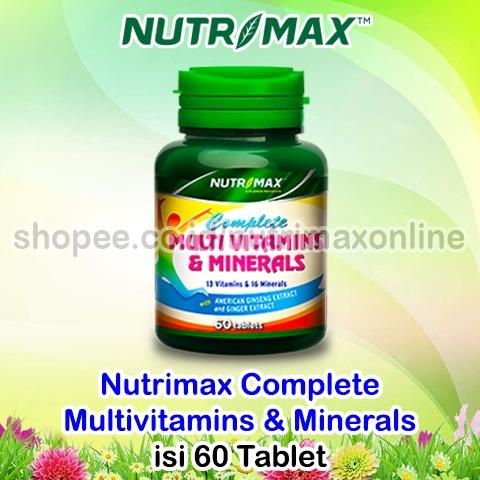 Nutrimax Complete Multivitamins & Minerals Isi 60 Multivitamin Multi Vitamin Mineral Imunitas Tubuh