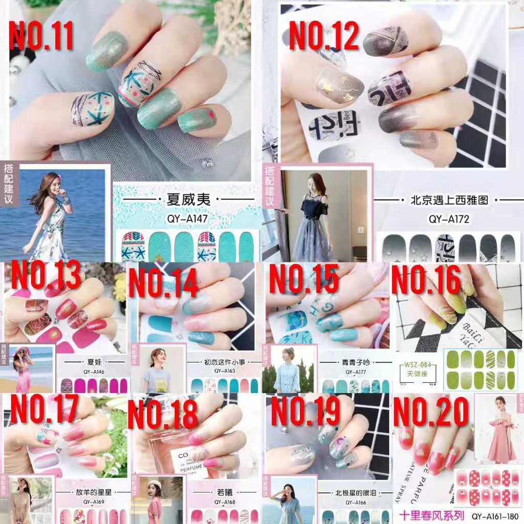 BS891 STIKER KUKU/TEMPELAN KUKU FULL COVER NAIL STICKER