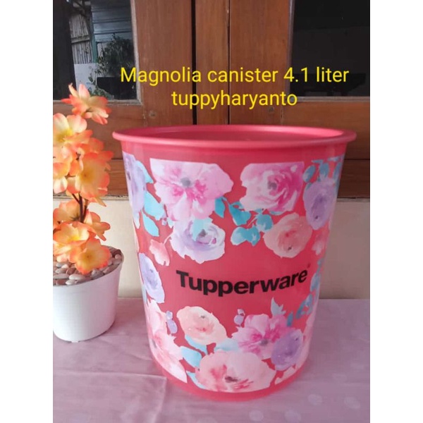 Toples Snack magnolia canister 5.5 liter tupperware motif bunga sakura