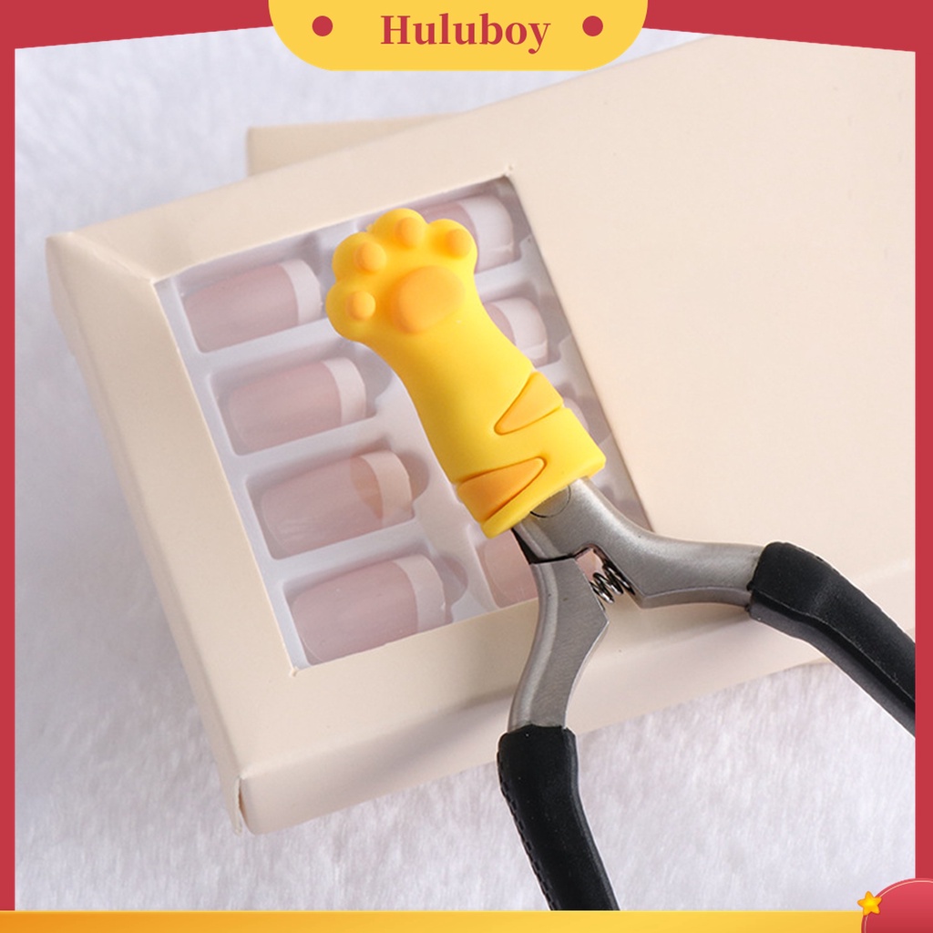 Huluboy Huluboy♡ Cover Pelindung Pinset Bentuk Kucing Bahan Silikon Untuk Manicure