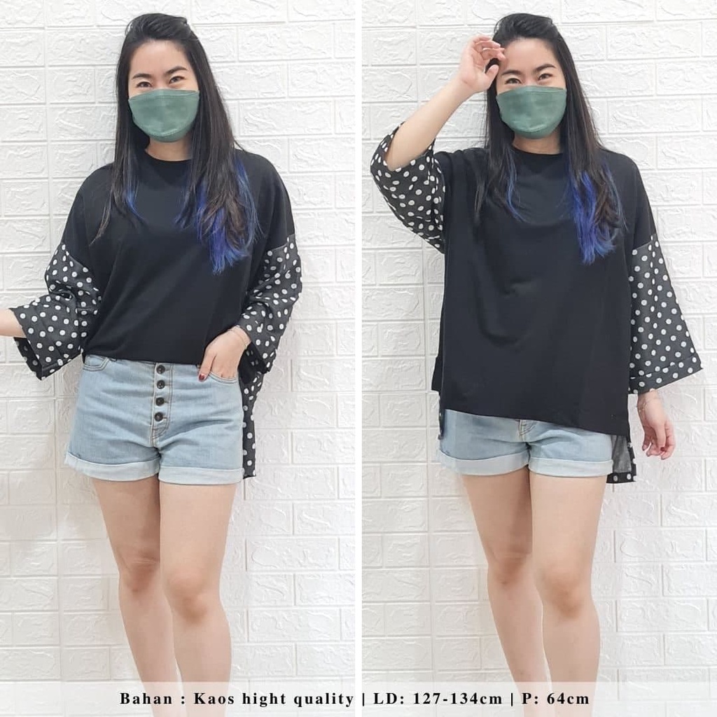 1141 polka oversize blouse