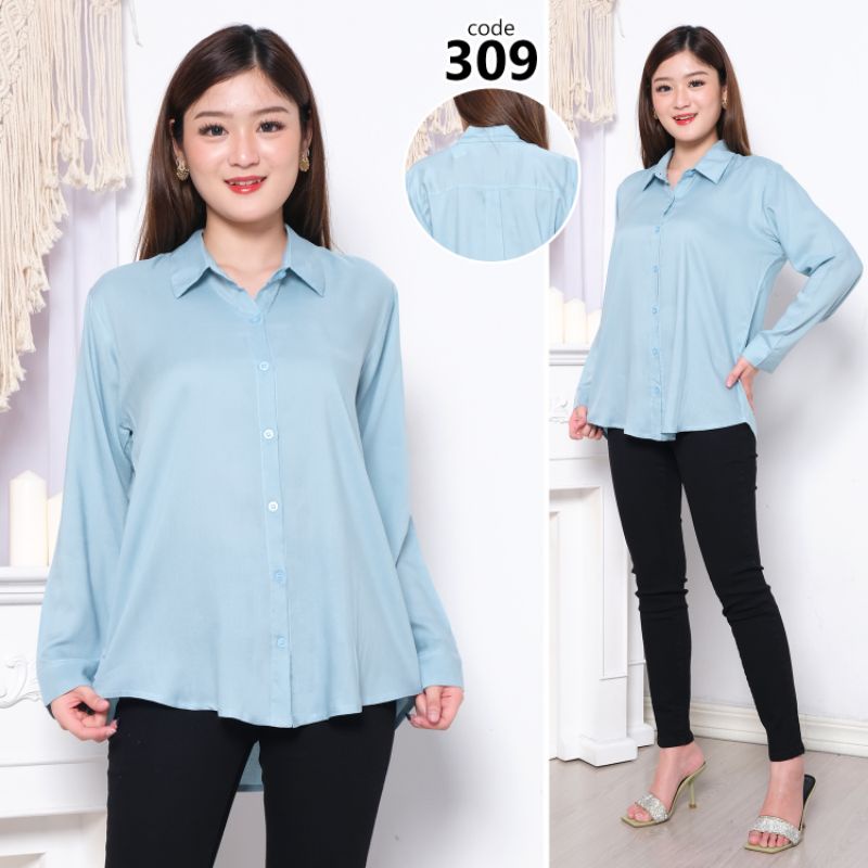 KEMEJA POLOS.KEMEJA BASIC RAYON --309