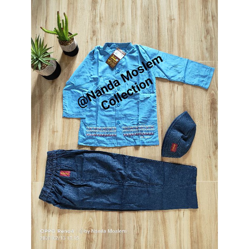 Koko Anak Dannis size 4 5 8 biru denim