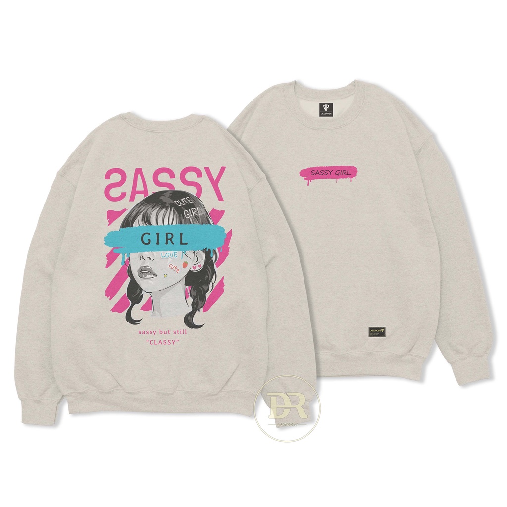 Sassy Sweater Switer Crewneck Wanita Tebal Premium Size M-XXL DEZIROSE Terbaru