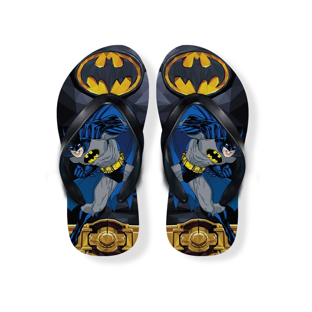 Sandal Jepit Spon Anak Laki-Laki Batman Black | Sandal Super Hero