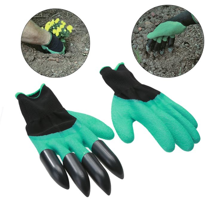 Garden Genie Gloves Sarung Tangan Yang Dirancang Khusus Untuk Berkebun Tanaman Bahan Karet Tahan Air