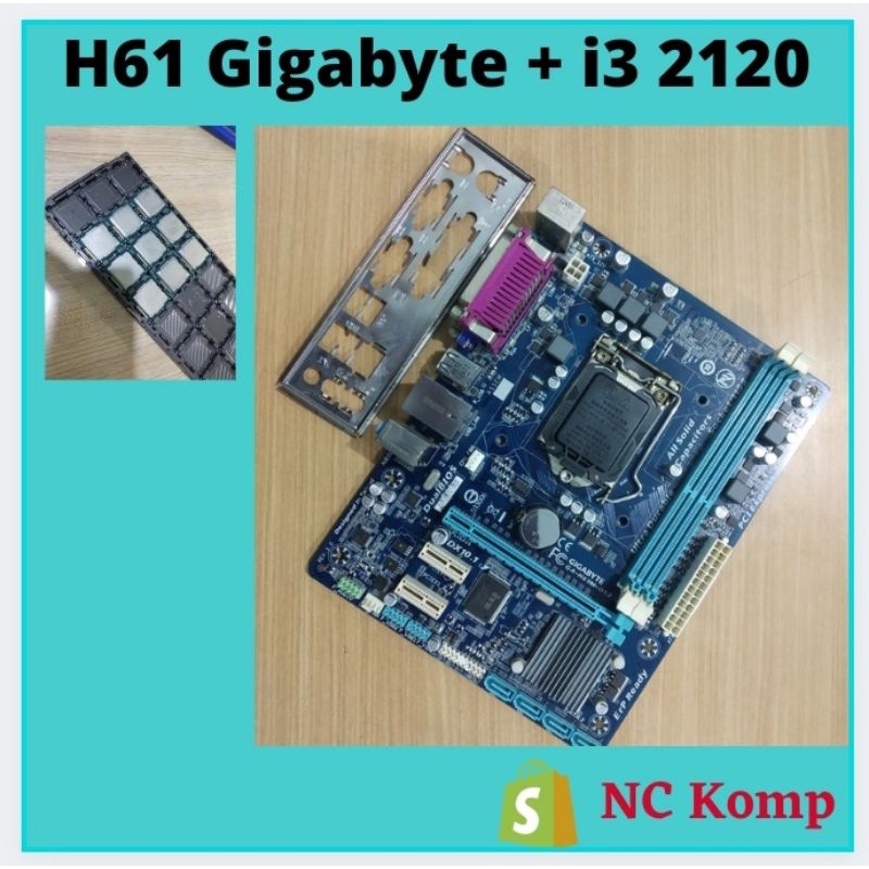 Mobo h61 Gigabyte /Asus - motherboard 1155 - mobo 1155 plus i3 2120 hsf