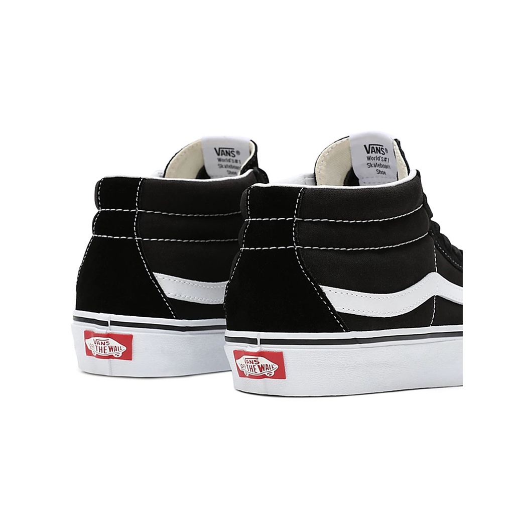 SEPATU VANS OFF THE WALL | SK8 MID BLACK WHITE