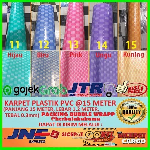 Tikarkarpet- Jual Karpet Lantai Plastik Pvc 1 Roll 15 Meter | Gojek & Grab | -Karpet-Tikar.