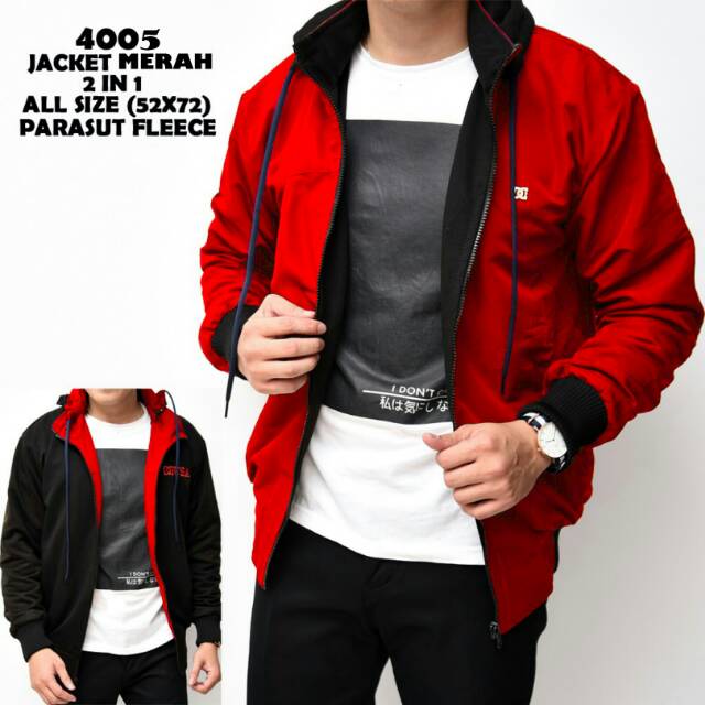 Jaket Pria Bolak Balik 2in1 / JAKET PRIA JAKET PARASUT JAKET DISTRO JAKET MOTOR JAKET MURAH