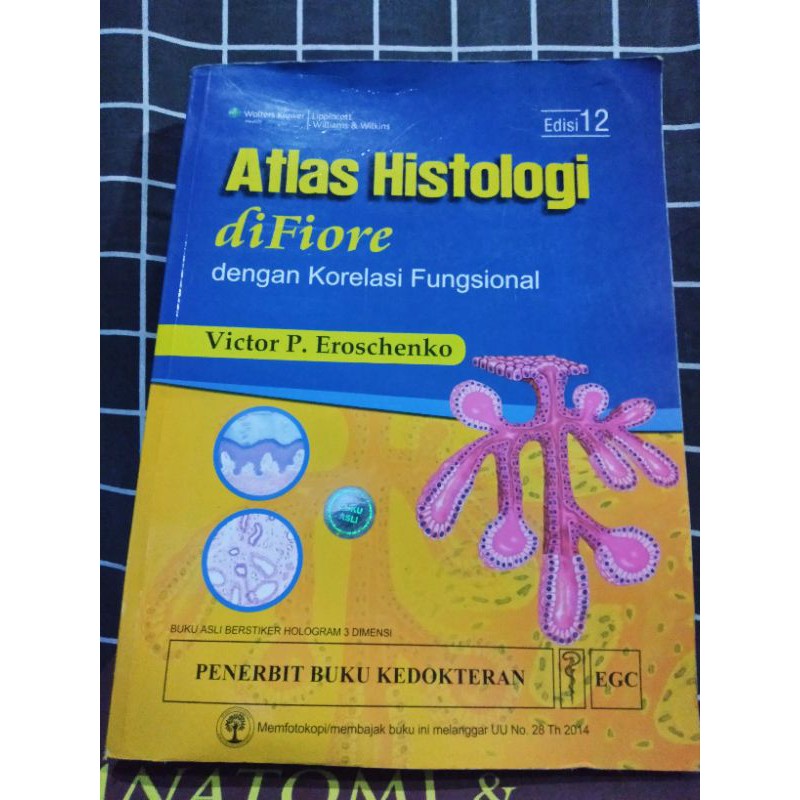Buku Kedokteran Atlas histologi Difiore (Original)