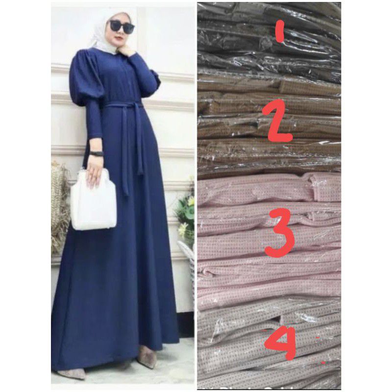 GAMIS KNIT TANGAN BALON/GAMIS KNIT WANITA/GAMIS KNIT TERBARU 2022