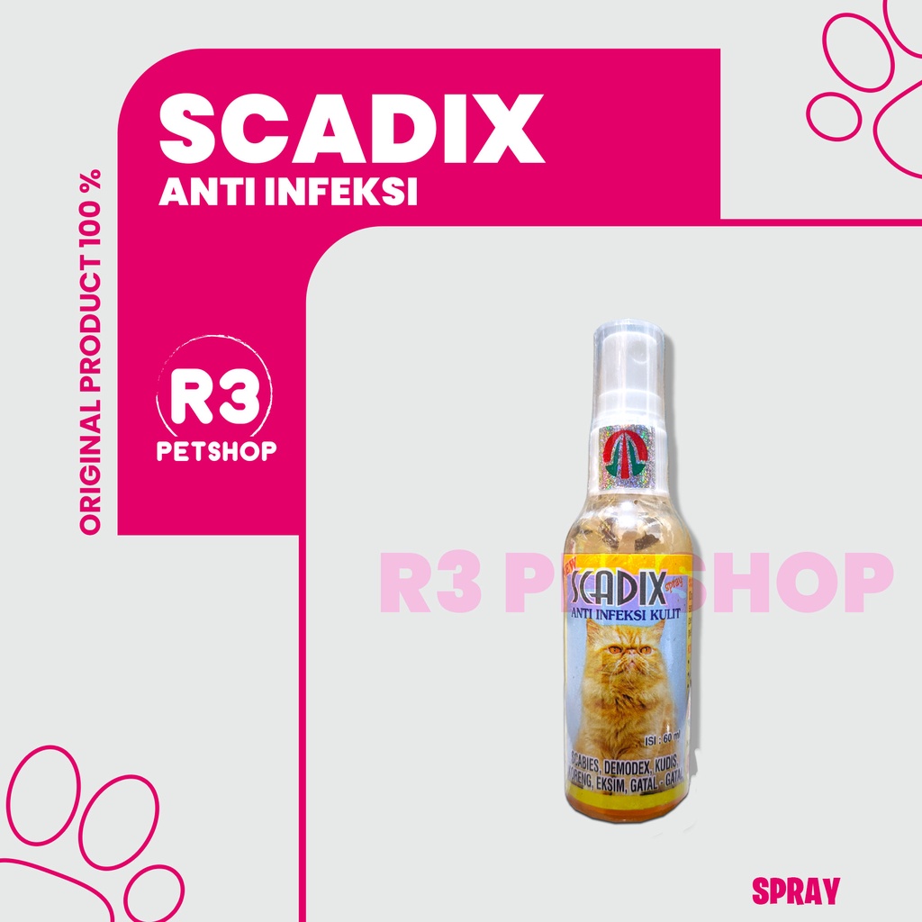 Spray anti Infeksi dan Penyakit Kulit pada Kucing - SCADIX 60ml